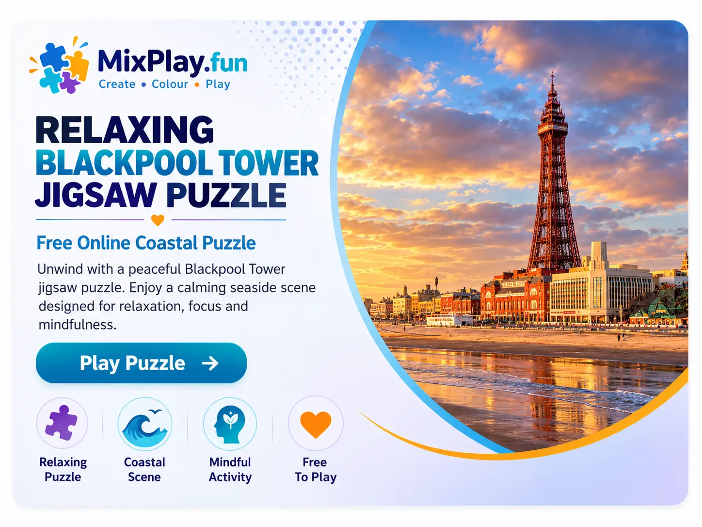Relaxing Blackpool Tower Jigsaw Puzzle